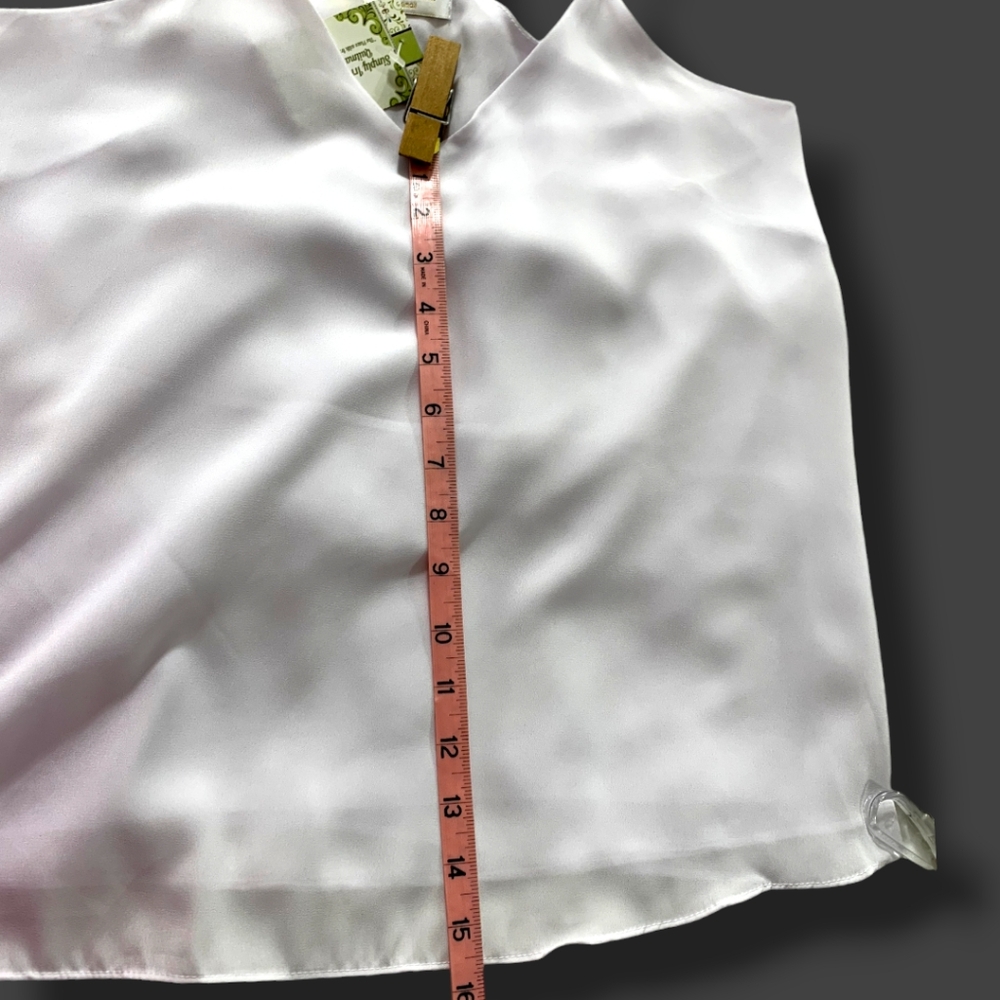 NWT CAKE brand white swing cropped boho tank top, size Small - Picture 6 of 7